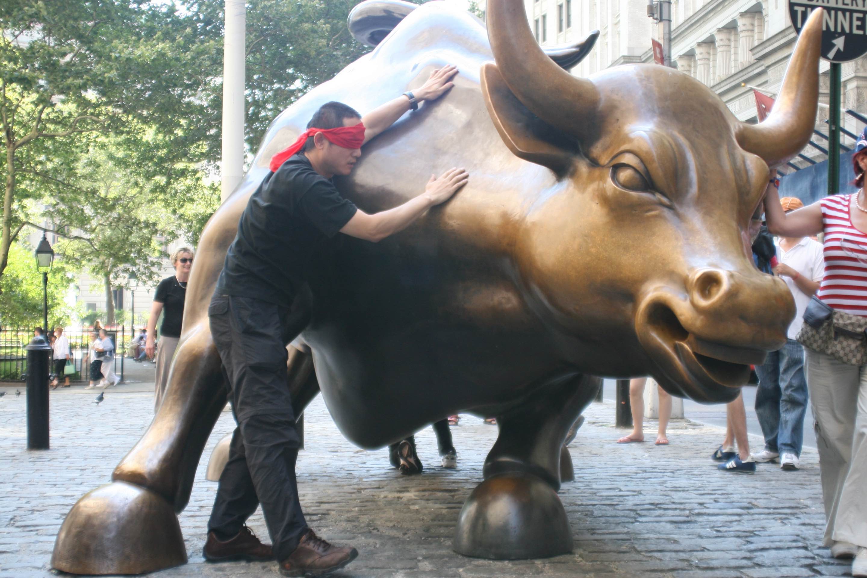 Blind Man with Bull
